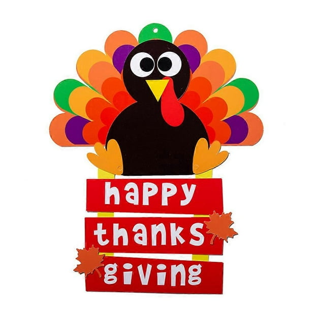 DIY Thanksgiving Turkey Decorations Set 2Pcs Handmade Crafting Supplies For Classroom Activities Kids Educational Fun