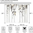 thumbnail image 2 of Grey Eucalyptus Kitchen Curtains, Plant Window Treatment, Leaf Botanical Plant Small Cafe Short Window Curtains for Bathroom Dining Room, Nature Floral Treatment Drapes 27.5x39 inch, 2 of 6