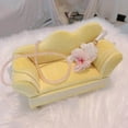 thumbnail image 4 of Chic Jewelry Storage Case for Girls Women small large organizer mirror Rings Necklace 1 Set Cream Yellow, 4 of 8