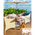 thumbnail image 5 of Orange Fall Outdoor Tablecloth with Umbrella Hole & Zipper, Thanksgiving Pumpkins Sunflowers Rectangle Tablecloth 60x84 Inch, Patio Table Cover Waterproof Table Cloth for Picnic/Party, 5 of 6