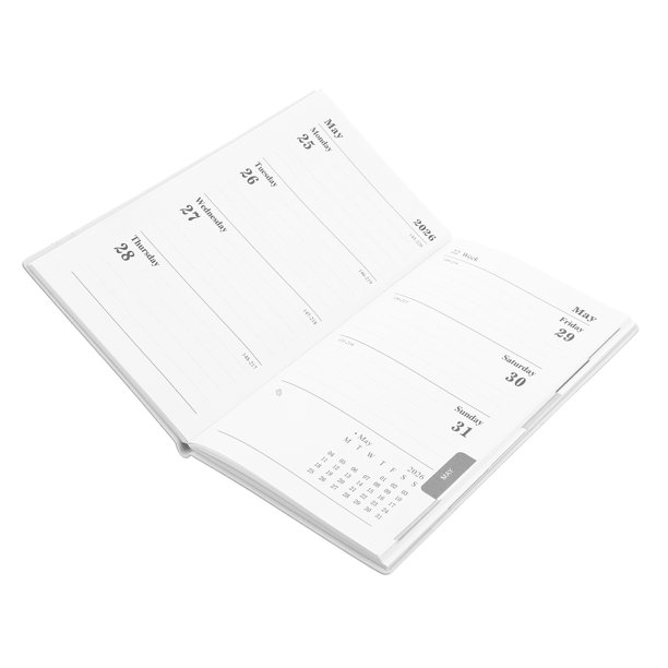 UPGRATOR Planificador Semanal Portátil Rosa 2026 Con Papel Para Organización Diaria