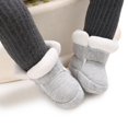 thumbnail image 5 of Baby Girls Boys Plush Snow Boots Soft Sole Anti-Slip Mid Calf Warm Winter Toddler Walking Shoes 6-12 Months, 5 of 11
