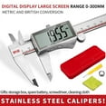 thumbnail image 3 of 0-12 Inch/300mm Electronic Digital Vernier Micrometer Caliper Inch/Millimeter/Fraction Stainless Steel Large LCD Screen Measuring Tool, 3 of 7