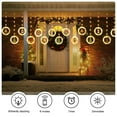 thumbnail image 5 of Luces de ventana, decoración navideña, anillo de luces con adorno, luces LED para cortina, cadena navideña blanca USB para interiores y exteriores, 5 of 5