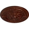thumbnail image 3 of 26"OD x 3"P Vincent Ceiling Medallion (Fits Canopies up to 6"), Hand-Painted Antique Copper, 3 of 5