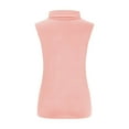 thumbnail image 6 of Pincandy Women Sleeveless Mock Turtleneck Tank Tops Slim Fit Stretchy Layer Tee Shirts Casual Solid Color Basic T-Shirt,Pink,XXXXXL, 6 of 9