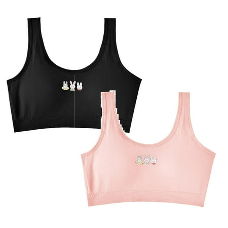 Girls Bralette Xxl Teen Girls  Sports Bra Racerback Straps & Soft Elastic Waistband Cotton & Spandex for 10 To 16 Years L