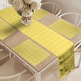 thumbnail image 2 of Ambesonne Geometric Table Runner & Placemats, Moroccan Ombre Color, Placemat 4 pcs + Runner 16"x72", Merigold Yellow, 2 of 2