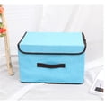 thumbnail image 5 of Storage Bins with Lids, 1 Pack Foldable Storage Boxes with Lids Storage Baskets Storage Containers Organizers with for Toys, Clothes and Books (Blue, Medium), 5 of 6