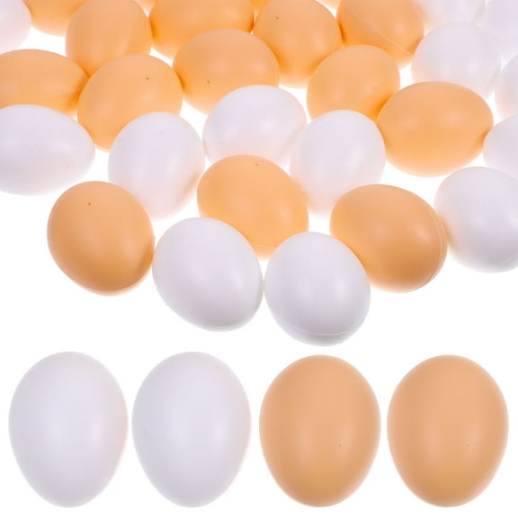 HONMEET 40Pcs Reusable Plastic Craft Eggs Smooth Surface for DIY Easter Projects