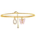 thumbnail image 1 of Pulseras de playa con inicial de mariposa para mujer, tobillera con 26 letras, pulseras, joyería de playa Wmkox8yi  sjalhkljlk3396, 1 of 1
