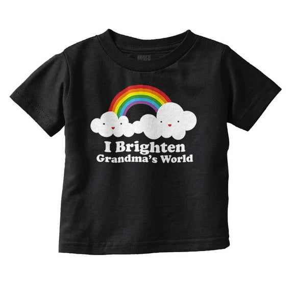 Brighten Grandmas World Cute Rainbow Youth T Shirt Tee Girls Infant Toddler Brisco Brands 12M