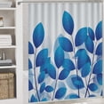 thumbnail image 5 of Bathroom Rugs Sets 4 Piece with Shower Curtain sets, Blue Leaf Branch Pattern Printed on Cute Shower Curtain Sets with Rugs, Perfect for Bathroom Hotel Dorm Spa Home, 72 x 72 inches, 5 of 8