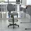 Flash Furniture Gray Fabric Drafting Chair (Cylinders: 22.5''-27''H or 26''-30.5''H)