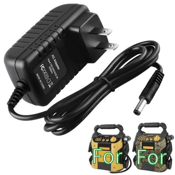 K-MAINS 12V Charger Compatible With EverStart Maxx J7CCE 800A Jump Starter 120 PSI USB LED Cord
