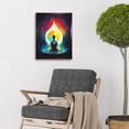 thumbnail image 2 of 7 Chakra Meditation Energy Rainbow Relaxation Art Print Framed Poster Wall Decor 12x16 inch, 2 of 5