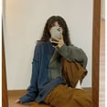 thumbnail image 4 of Vintage Patchwork Sweater Women Harajuku Irregular Knitted Pullovers Korean Oversized Knitwear Winter Casual Jumpers Tops, 4 of 5