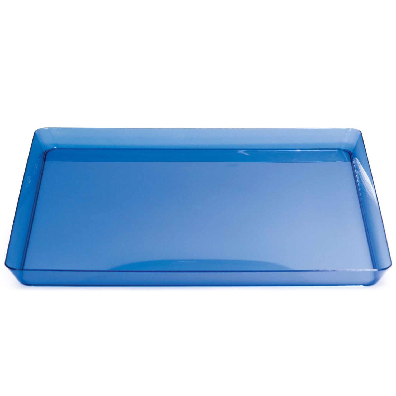 Trendware 11 1/2" Translucent Blue Square Plastic Trays