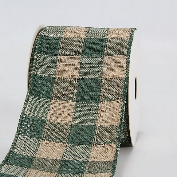 ERDOUY 10Yards Christmas Burlap Ribbon Rolls Wrapping Ribbon Xmas Decorative Ribbon for Wreath Bow Gift Decor,A11