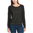 thumbnail image 2 of Suéter de Punto Metálico Tommy Hilfiger para Mujer Negro X-Large Tejer, 2 of 2