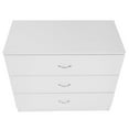 thumbnail image 6 of White 3 Drawer Chest, Wood Accent Drawer Dresser, Storage Dresser Cabinet for Home Office, 6 of 9