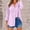 Pink, variant on Hrsba Womens Long Sleeve Tops,Plus Size Casual Tops for Women's V-Neck Long Sleeve Loose Button And Linen Tunic Summer Blouse With Pocket