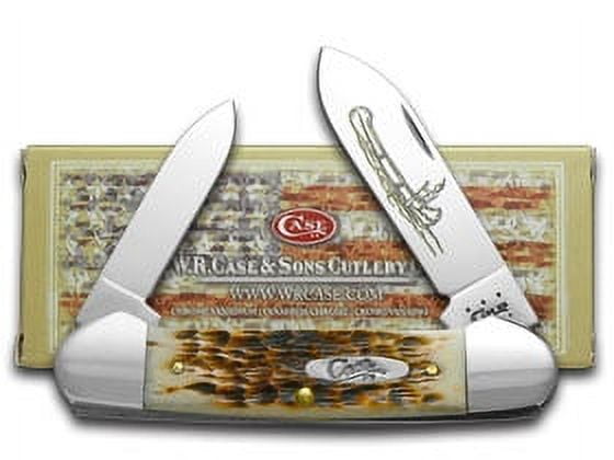 Case Amber Bone CV Canoe Pocket Knife