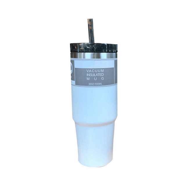 30oz Car Mug 304 Stainless Steel Thermal Insulation Straw Mug Large Capacity Coffee Ice Master Mug 890ml