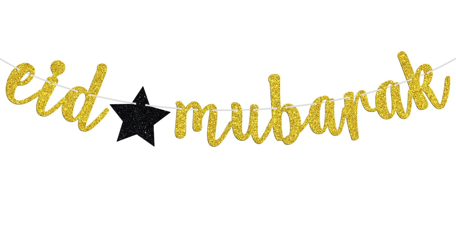 Ramadan Mubarak Banner - Gold & Blue Islamic Decor For Home & Eid Celebrations