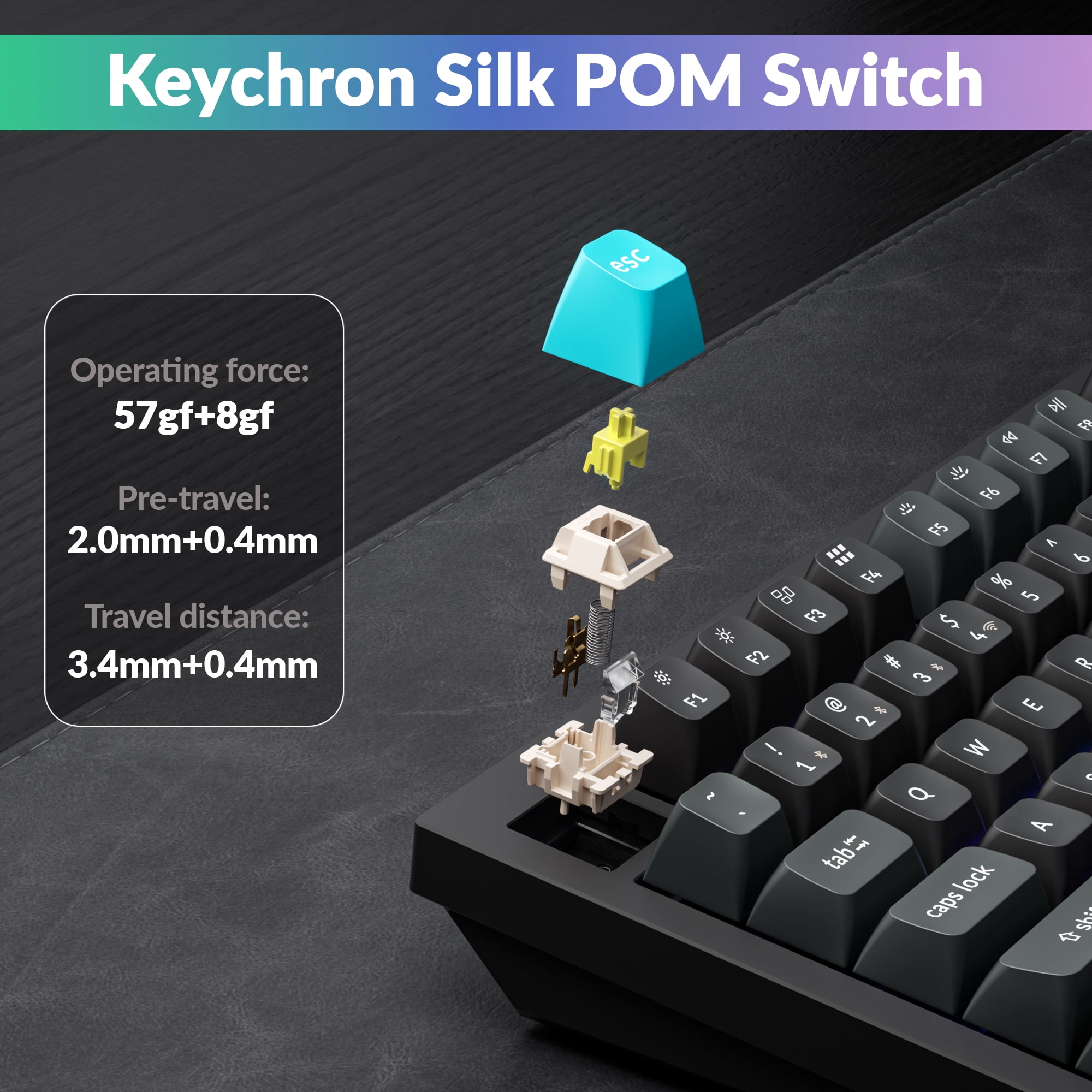 Keychron Q1 Ultra 8K 75% Wireless Mechanical Keyboard, Aluminum Hot-Swappable RGB Backlight, Banana Switch, 82 Keys, 2.4GHz/Bluetooth/Wired, KSA PBT Keycaps, for Mac Windows Linux – White