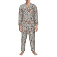 thumbnail image 3 of Fotbe Funny Chicken Pattern Long Sleeve Pajama Set for Men,Sleepwear Set,2-piece Loungewear Set,Soft PJs Comfy Nightwear with Pockets-Medium, 3 of 7