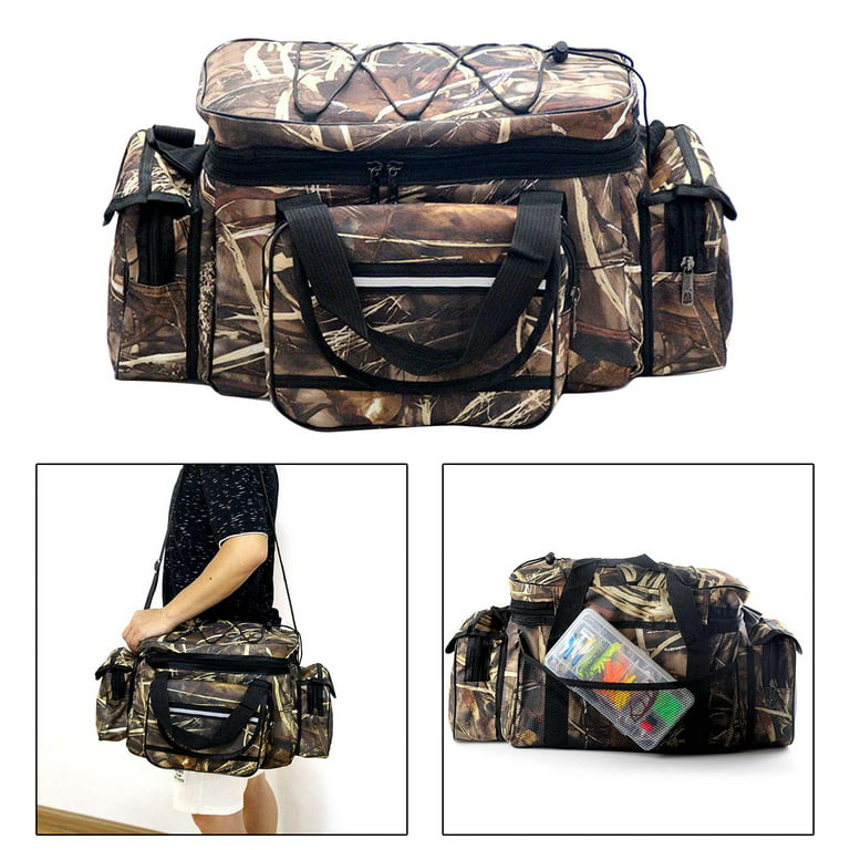 Fishing Bag Large Capacity Multifunctional Pack Outdoor Shoulder Bags for Fly  Fishing, Kayak Fishing, Boat Fishing, 
