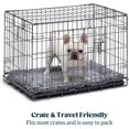 thumbnail image 4 of Stoutwool Indestructible Dog Bed - Fluffy Chew Proof Dog Crate Pad - Tough Dog Kennel Pad for Aggressive Chewers - Washable, Ideal for Large Dog Breeds & Fits 36-Inch Crate - 35"x22", Charcoal, 4 of 7