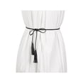 thumbnail image 6 of INSPIRE CHIC Womens Tassels Braided Waist Belt Woven Skinny Belts for Dress Brown & Black, 6 of 7