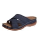 thumbnail image 2 of Moda tacón alto desgaste exterior boca de pescado hueco señoras zapatillas plataforma cuña sandalias mujeres Wmkox8yii  ytu6296, 2 of 8