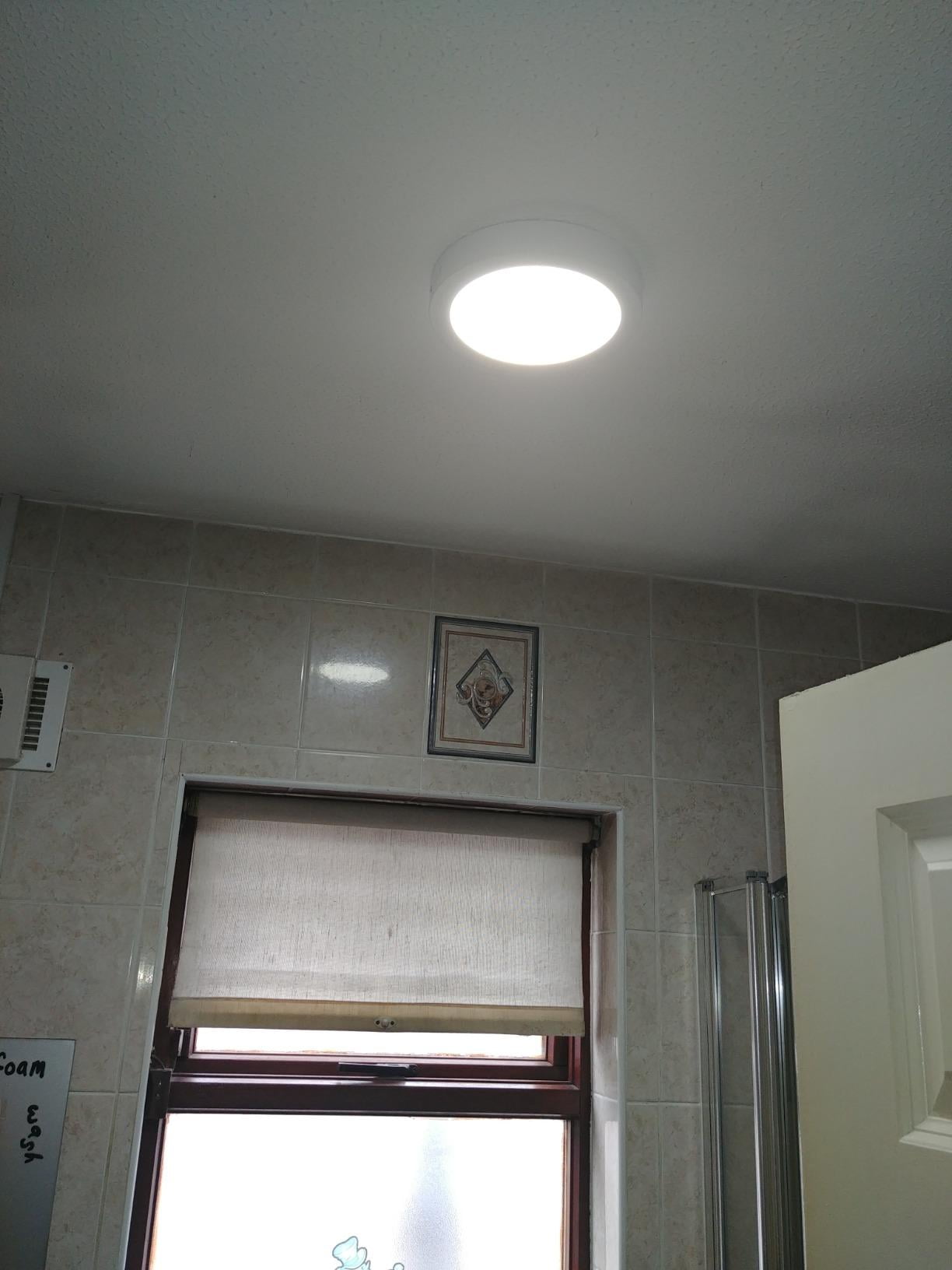 2 Packs DingLiLighting 12W LED Flush Mount Ceiling Light Fixture Indoor,Soft Warm Flat Surface Mounted Panel Downlight Lamp for Closet/Hallway/Stairs/Bathroom/Basement Lighting