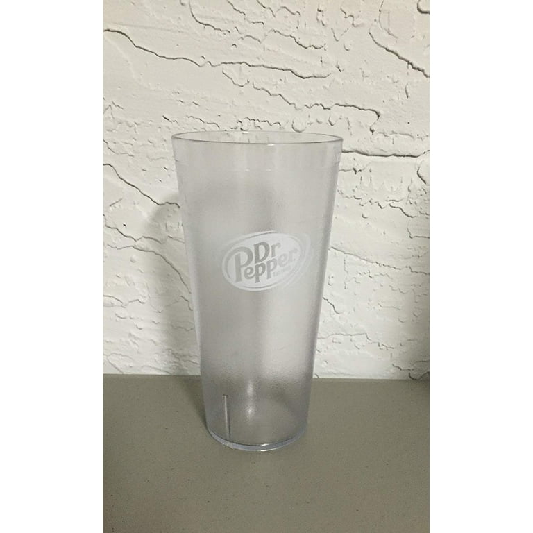 New (1) Dr. Pepper Restaurant Clear Plastic Tumblers Cups 32 oz