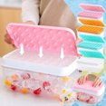 thumbnail image 6 of Wovilon Plastic Ice Cube Tray, Easy-Release & Flexible 16-Ice Cube Trays with Spill-Resistant Removable Lid, Stackable Ice Trays with Covers for Freezer, Cocktail - Pink, 6 of 6
