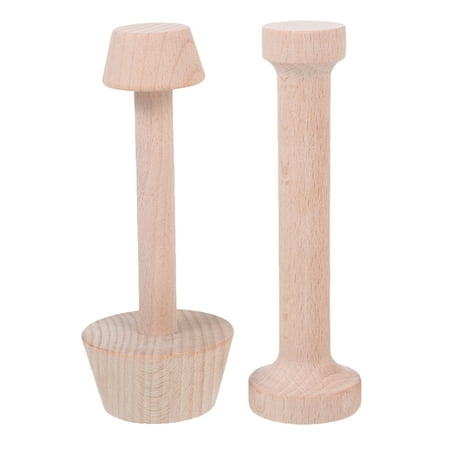 

NUOLUX 2pcs Wooden Egg Tart Molds Double Headed Mold Pastry Muffin Baking Mold Tool