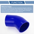 thumbnail image 4 of Unique Bargains 1pcs 102mm 4.02" ID 90mm 3.54" Length 45° Blue Auto Silicone Hose Universal, 4 of 7