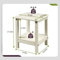 thumbnail image 6 of LovoIn | Patio Garden Side Table With 2 Layer Storage,Outdoor End Tables for Your Adirondack Chair - White, 6 of 9
