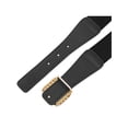 thumbnail image 3 of Women's Wide Elastic Waist Belts, Fashion Pearl Metal Fastener Thick Trimmed Stretchy Waistband for Dresses Black One Size, 3 of 6