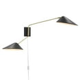 thumbnail image 3 of Modway Journey 2-Light Modern Metal Swing Arm Wall Sconce in Black, 3 of 7