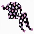 thumbnail image 5 of TOWED22 Girls Boys Halloween Pajamas Cute Graphic Cotton Toddler Kids 2 Piece Long Sleeve Pjs Fall Winter Sleepwear(Purple,5-6 Y), 5 of 8