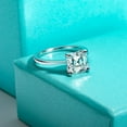 thumbnail image 2 of Silvago Jewel 1.8 Ct Asscher Cut VVS1/D Diamond Anniversary Ring for Wife - 14k White Gold Over Diamond Women's Ring - Women's Wedding Anniversary Gifts - Solitaire Diamond Wedding Ring for Her, 2 of 9