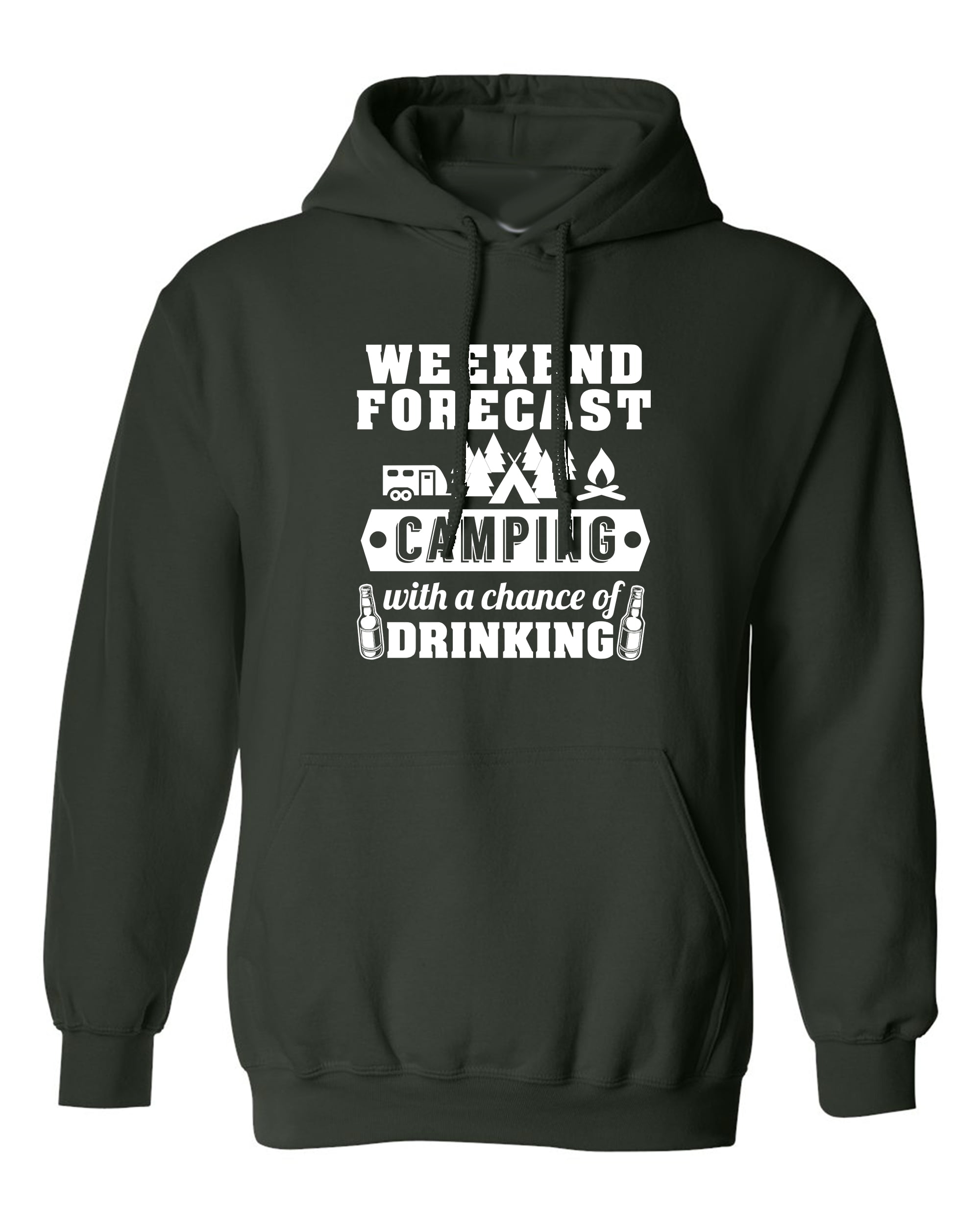 WEEKEND FORECAST CAMPING WITH DRINKING CAMP RV MENS FUNNY SWEATSHIRT 