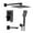 Matte Black, variant on Kibi USA Cube Pressure Balanced 3-Function Shower System with Rough-In Valve Chrome Chrome Finish