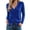 Blue, variant on Womens V Neck Knit Cardigan Solid Color Button Down Long Sleeve Lightweight Short Jacket for Daily Casual Wear
