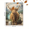 thumbnail image 3 of Highland Cow Toilet Paper Canvas Print, Suitable for Living Room, Bedroom, Bathroom, Kitchen, Office, Bar, 3 of 8