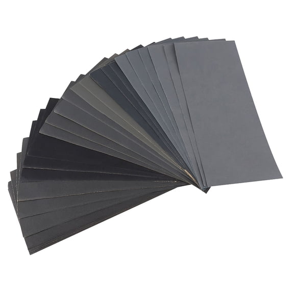 FOMIYES 5-Piece Silicon Carbide Water Grit Sandpaper Set for Automotive Sanding, Assorted Colors